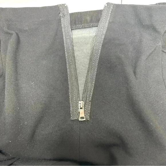 Elie Tahari Women Chic Style Leather Black Mini Skirt zipper closure size US 10 - Picture 8 of 12